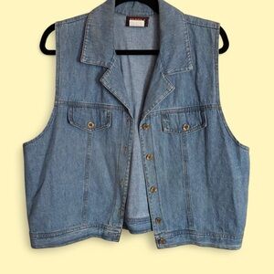 Faded Glory Blue Denim Vest